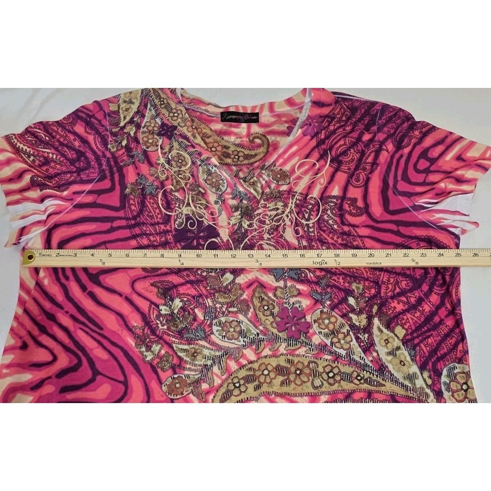Appropriate Behavior Women's 3X (22W-24W) Floral Blouse - Picture 4 of 6